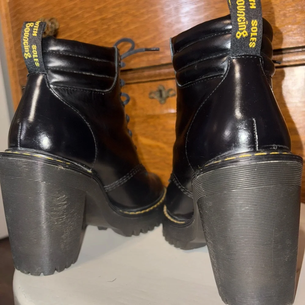 Dr. Martens Persephone Black Leather Platform Heeled Boots | Size 5 - Picture 5 of 16